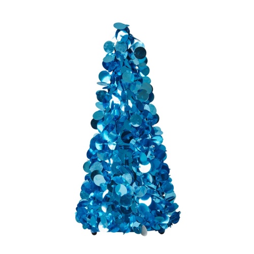 Large Sequin Christmas Tree in Blue By Rice DK